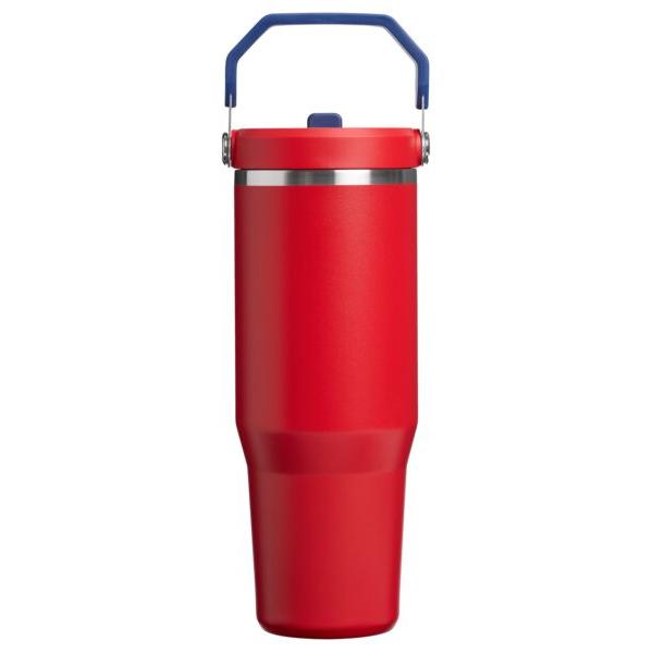 THE ICEFLOW™ FLIP STRAW 2.0 TUMBLER (Team Red Dark Blue)