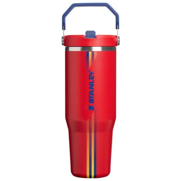 THE ICEFLOW™ FLIP STRAW 2.0 TUMBLER (Team Red Dark Blue)